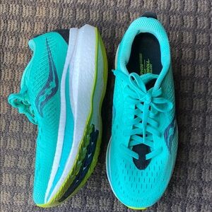 Saucony Women's Athletic Shoes - Aqua and Lime